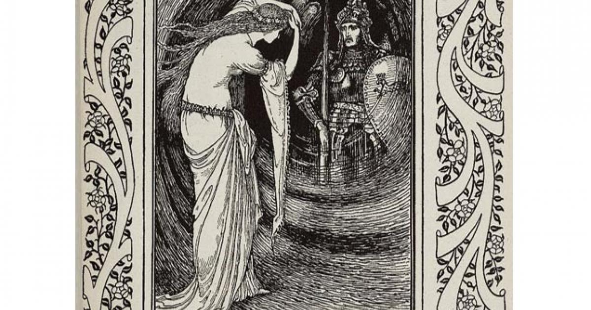 Featured Image: Britomart viewing Artegal from  The Faerie Queene, (1895-1897) W. Crane (Wikimedia Commons)