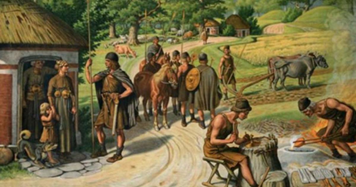 Illustration of the later Bronze Age by Rasmus Christiansen.               Source: Dandebak