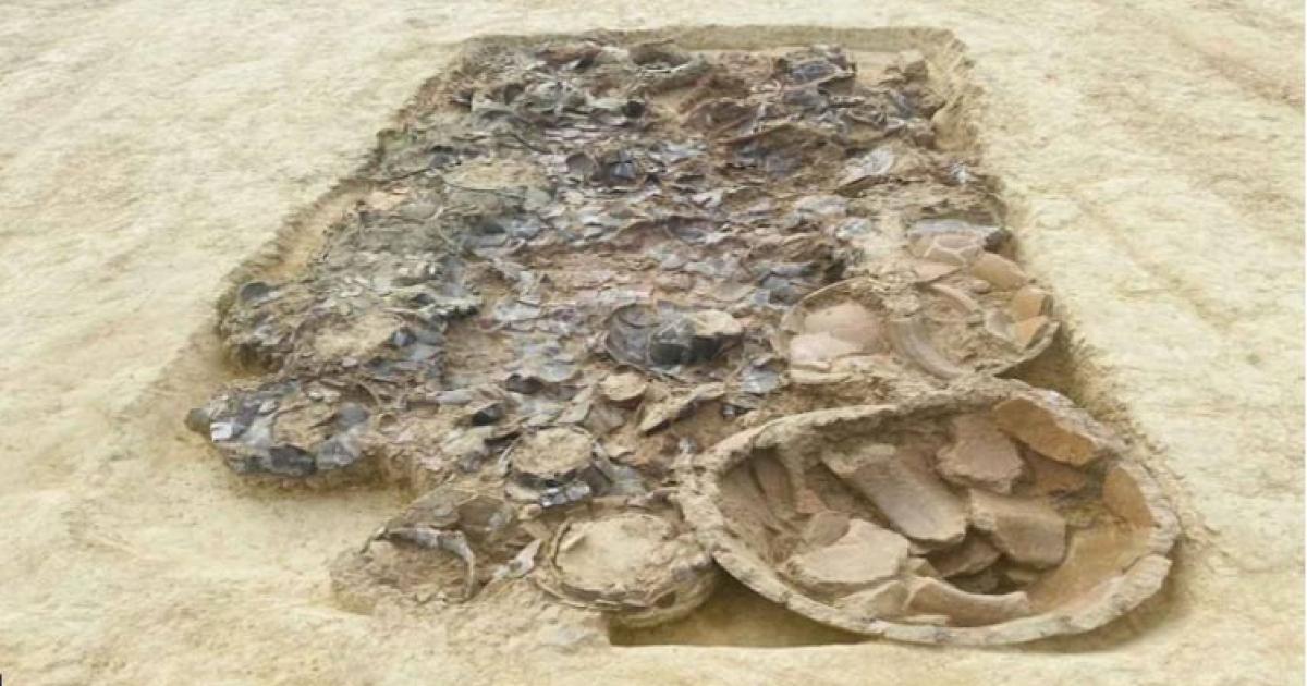 Burial items of Picene Prince, found under burial mound in Corinaldo, Italy. 		Source: University of Bologna/ Città di Corinaldo