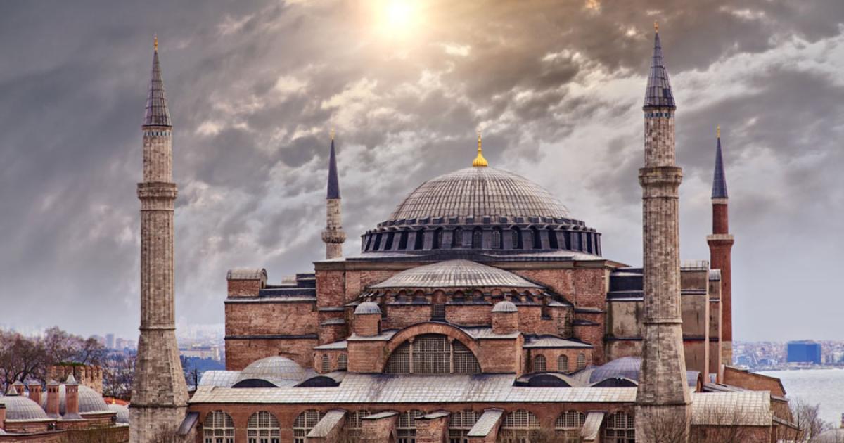 Hagia Sophia built by Emperor Constantine of the Byzantine Empire. Source: feferoni  / Adobe Stock.