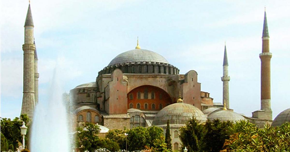 The Hagia Sophia, an iconic work of architecture that housed many iconic works of art.  