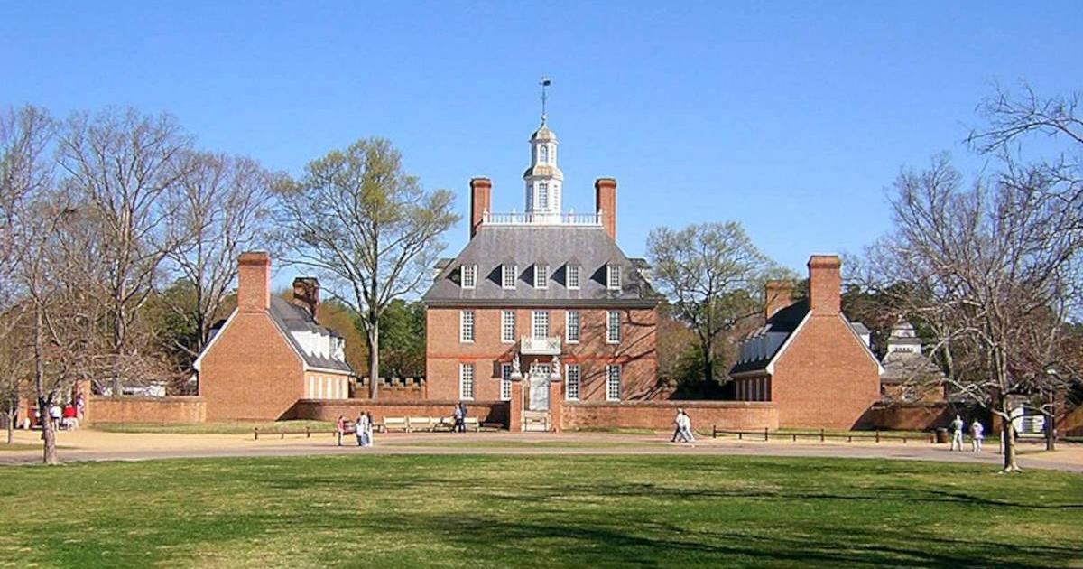 Restored Governor’s Palace at Colonial Williamsburg, Virginia.