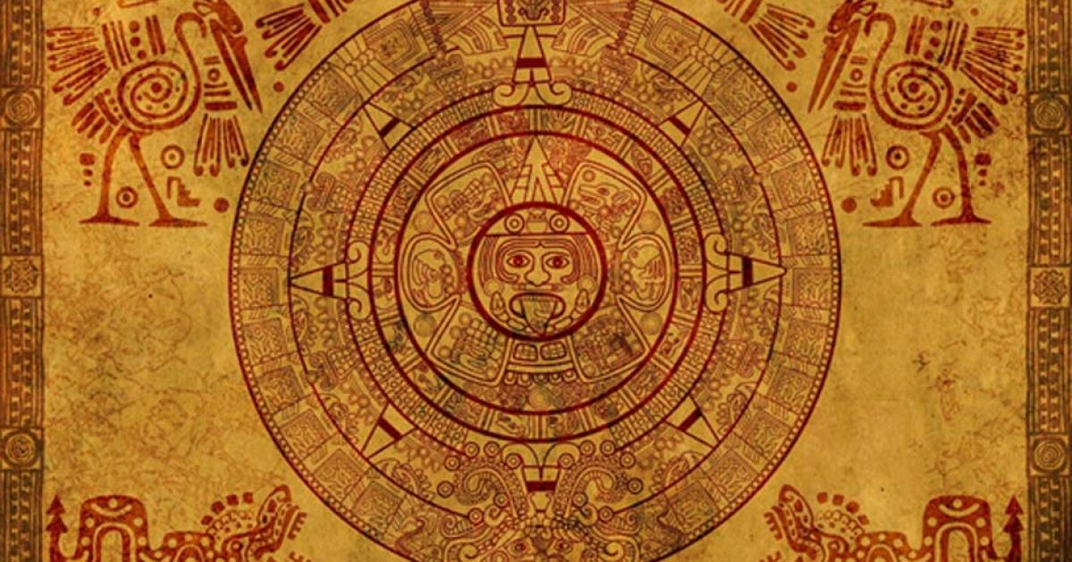Mayan calendar on parchment 