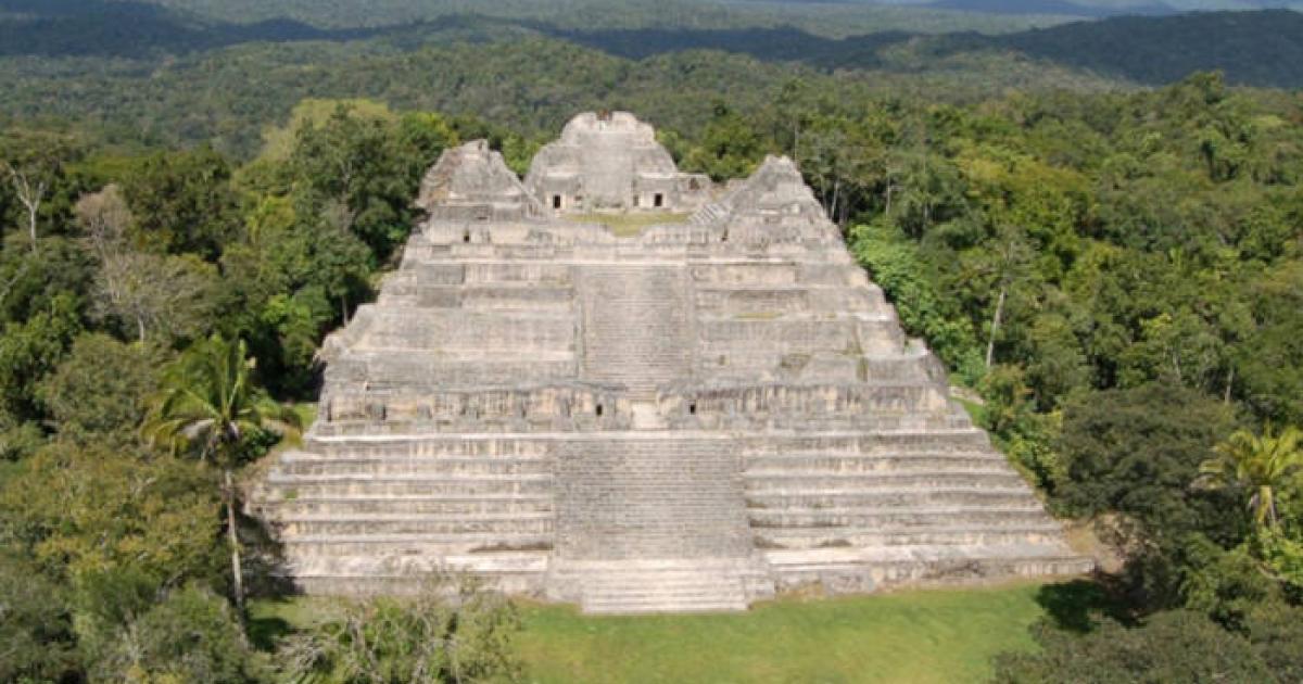 Caana, the central architectural complex at Caracol, Belize.