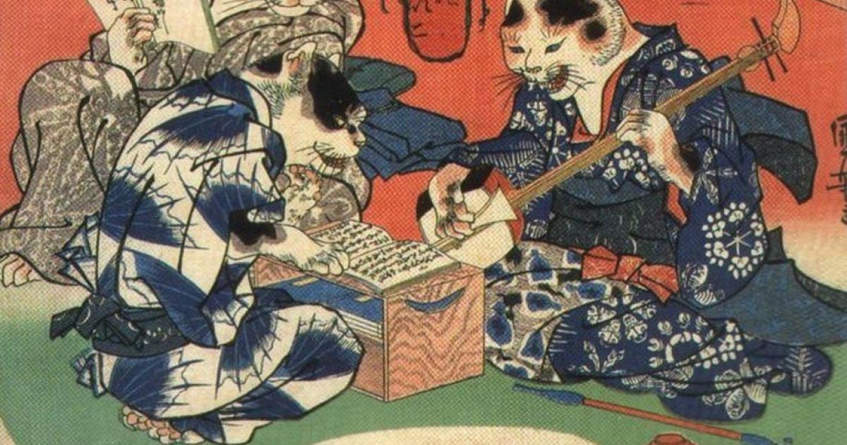 Cat Keiko (1841) by Utagawa Kuniyoshi.