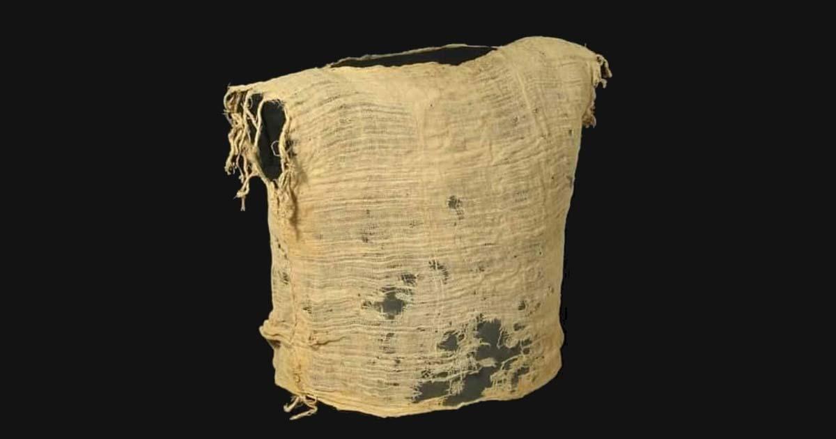 Childs gown found in the Cave of Letters, Israel. Source: Israel Antiquities Authority