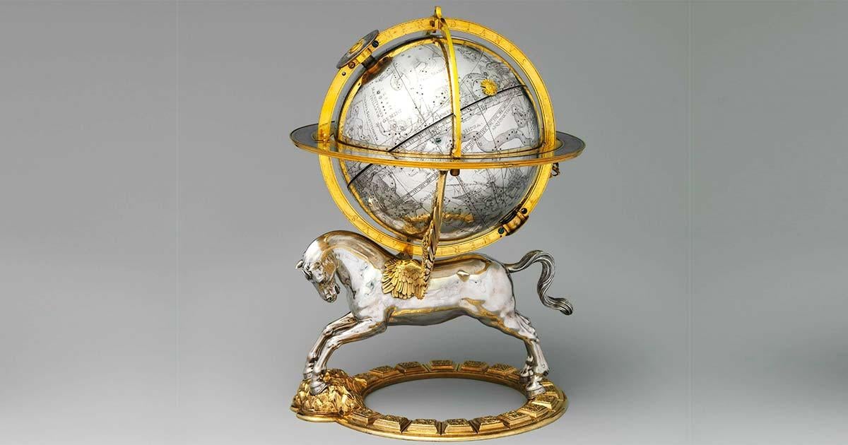Celestial globe with clockwork, 1579 (Metropolitan Museum of Art / Public Domain)