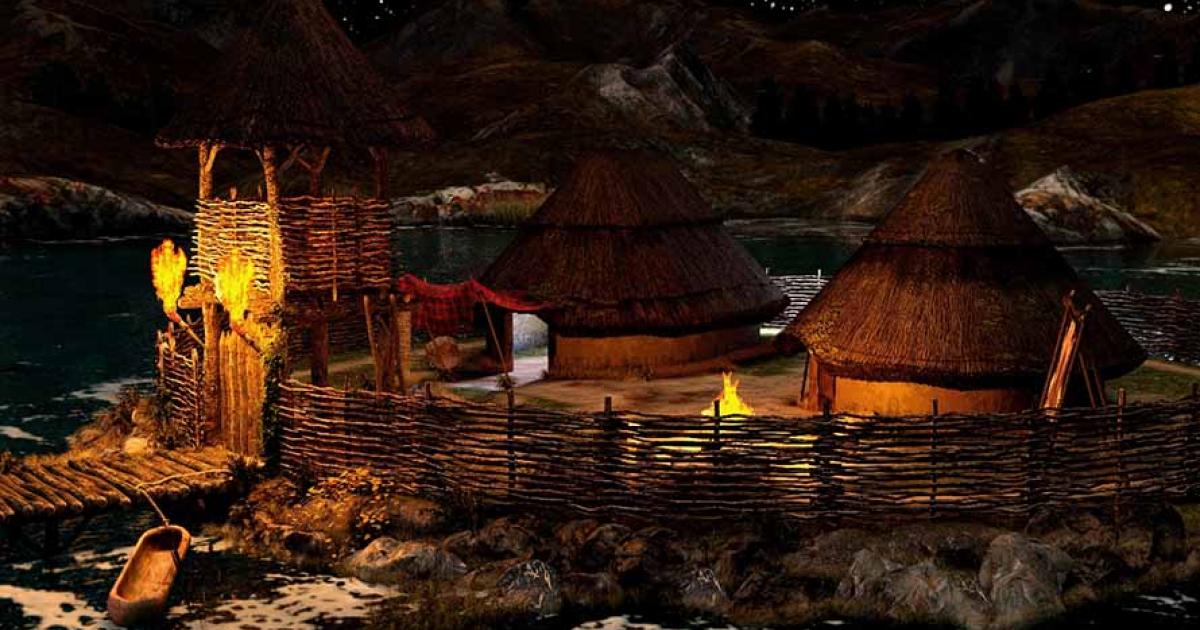 Celtic crannog representation.           Source: photosvac / Adobe Stock