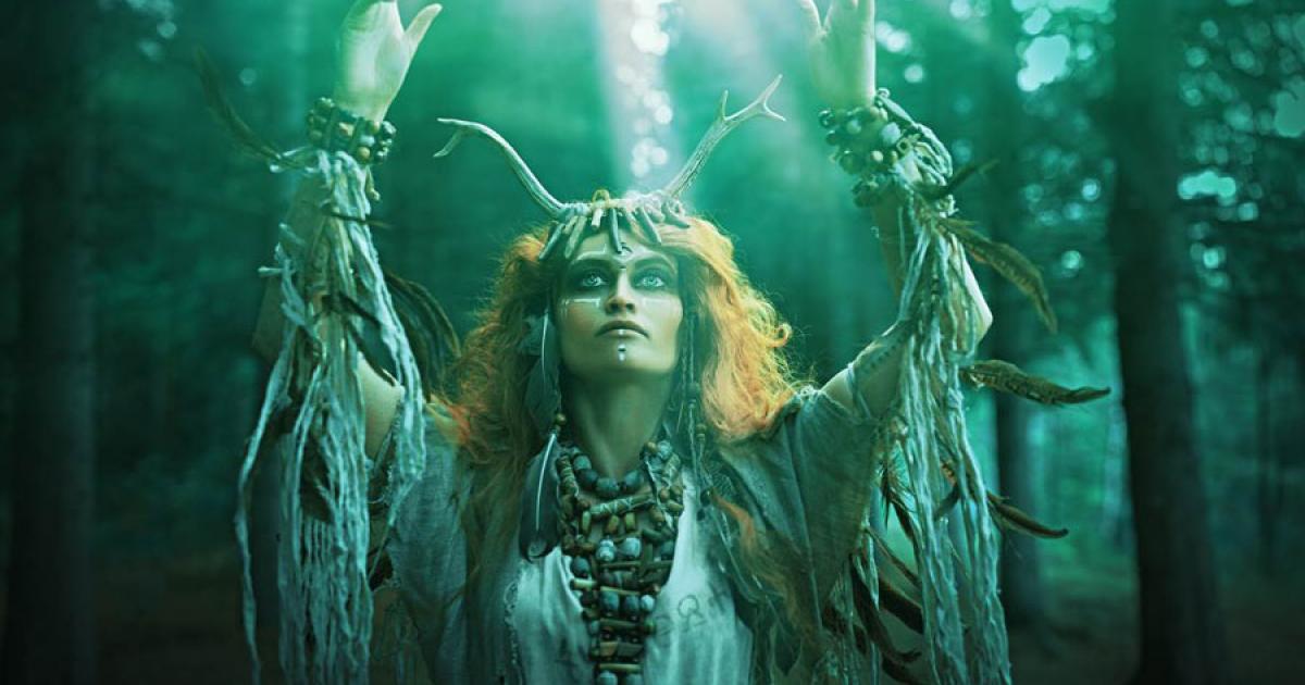 Mystical shamanic ritual. Photo By: Andrey Kiselev / Adobe Stock