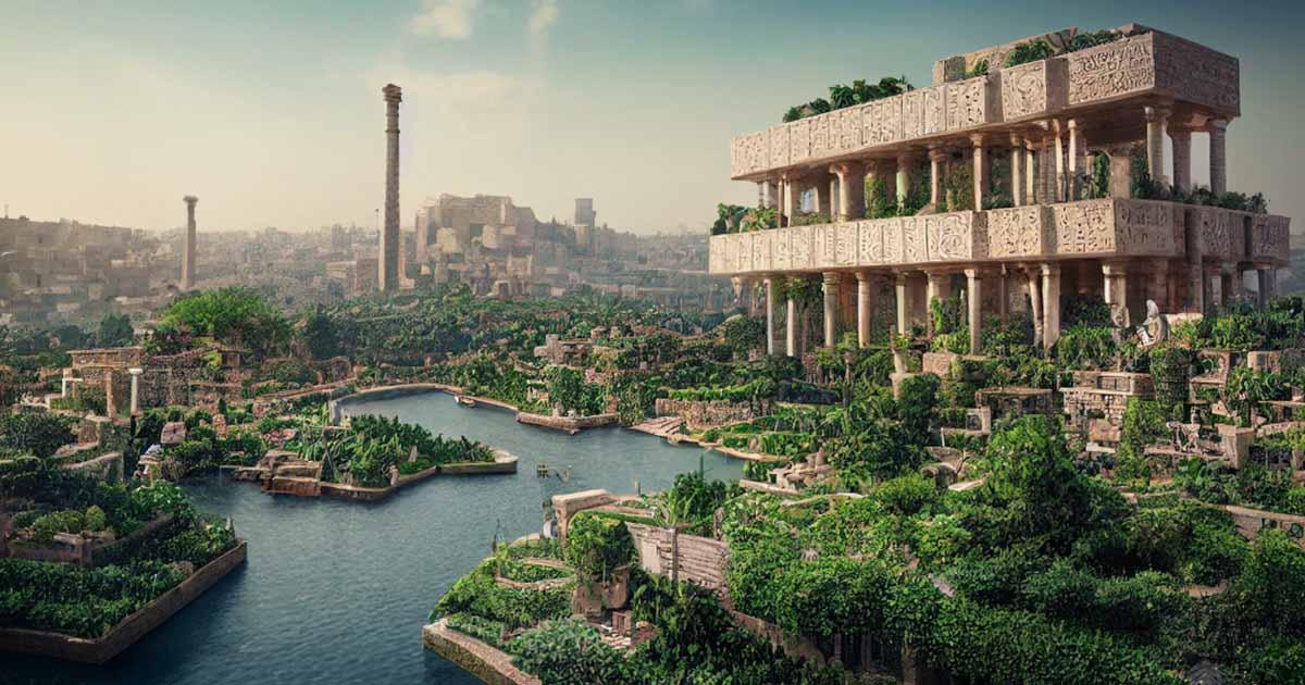 The Hanging Gardens of the Chaldean Dynasty of Mesopotamia. Source: Sarry/Adobe Stock