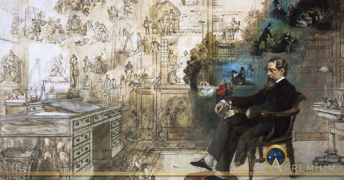 Dickens’ Dream by Robert William Buss (1875) Charles Dickens Museum (Public Domain)