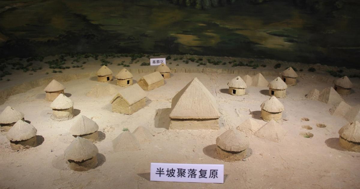 Yangshao Village Diorama, illustrating an early Neolithic settlement in Henan, China.