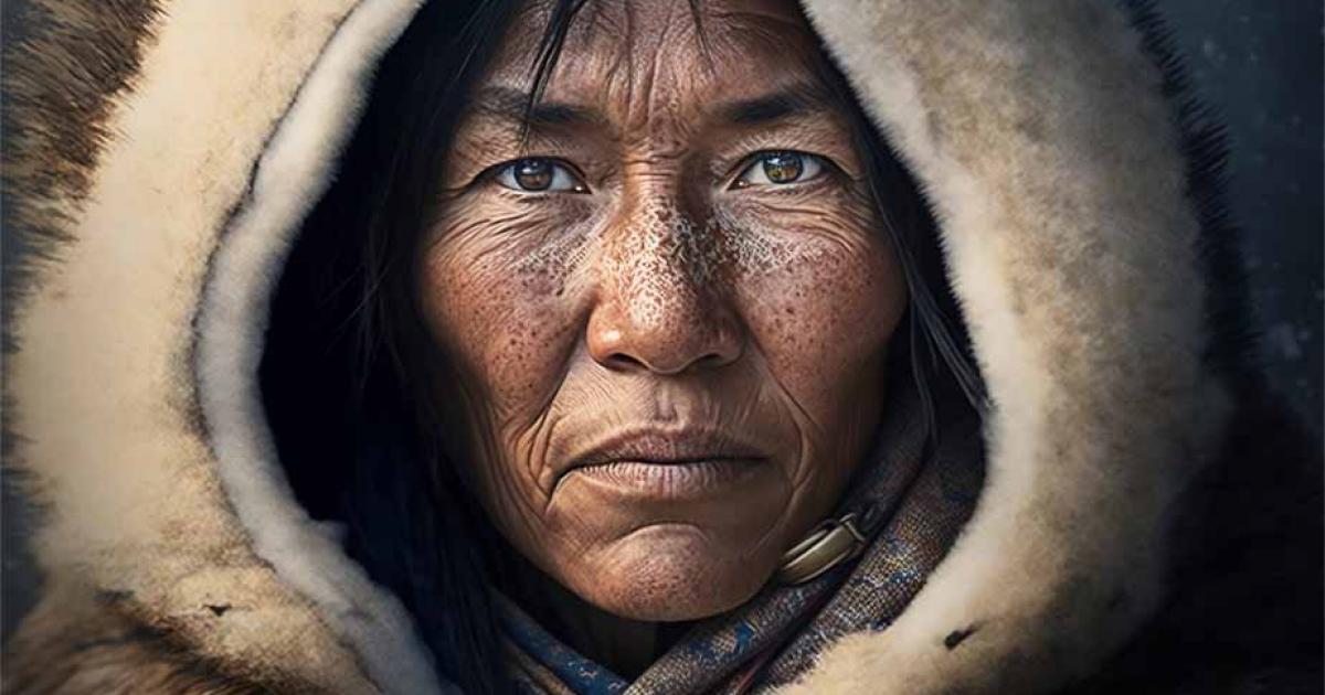 Native Alaskan Eskimo woman - could have Chinese lineage.   Source: Agnieszka/Adobe Stock