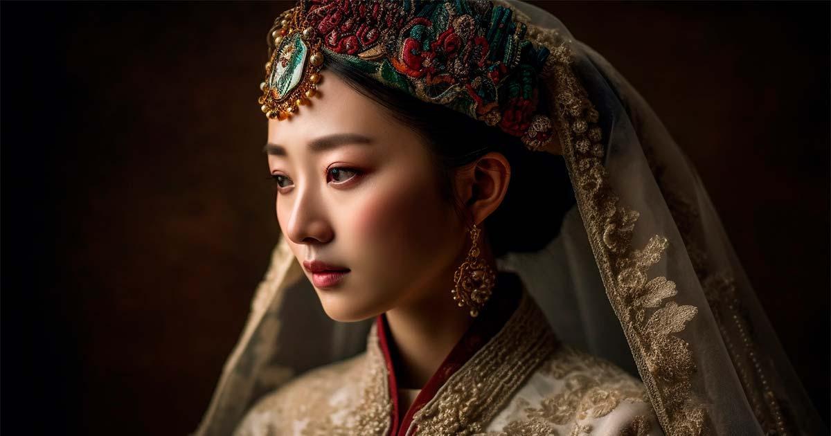 Traditional Chinese bride. Source: Jeronimo Ramos / Adobe Stock.