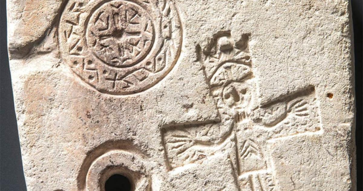 Closeup of the front side of double-side mold recently found in Switzerland.                Source: Graubünden Archaeological Service