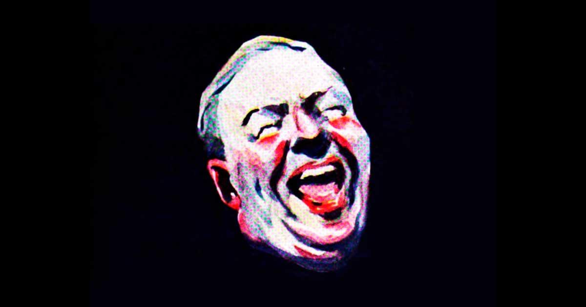 The Stoic philosopher Chrysippus is said to have died laughing. Image of man laughing taken from the Judge Magazine Cover published on February 4th, 1922. Source: Public domain