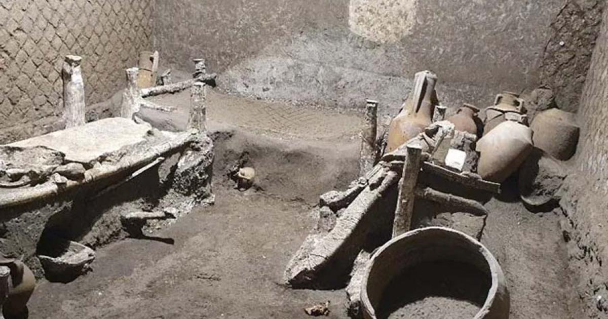 The ‘slave room’ found in Villa Civita Giuliana in Pompeii. Source: Pompeii Archaeological Park