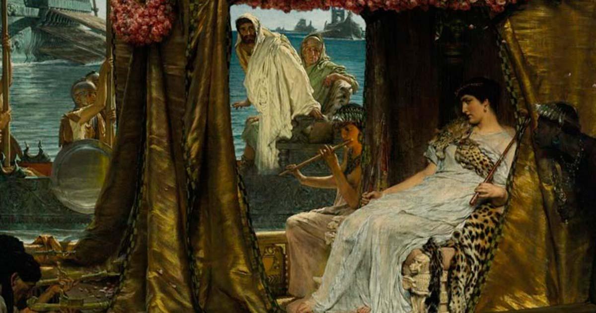 Antony and Cleopatra, by Lawrence Alma-Tadema. (Public Domain)