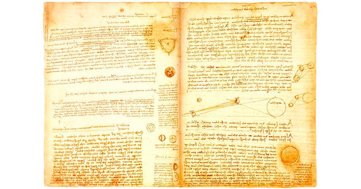 A sample of Codex Leicester by Leonardo da Vinci. Source: Public Domain