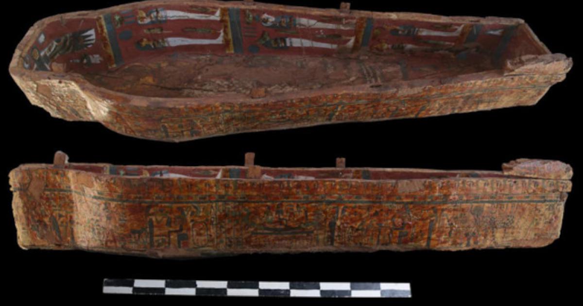 One of the painted coffins discovered at Luxor.