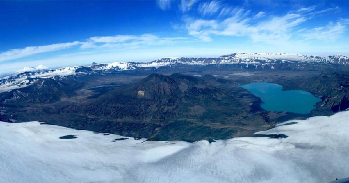 The 10km-wide caldera on Alaska's Unmak Island formed during the 43 BC Okmok II eruption that contributed to the collapse of Rome. Source: Kerry Key (Columbia University, New York, NY/ Desert Research Institute