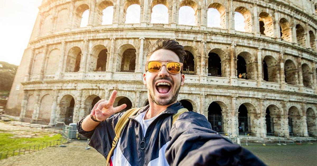 Representative selfie taken at the Colosseum , Rome  Source: Davide Angelini / Adobe Stock