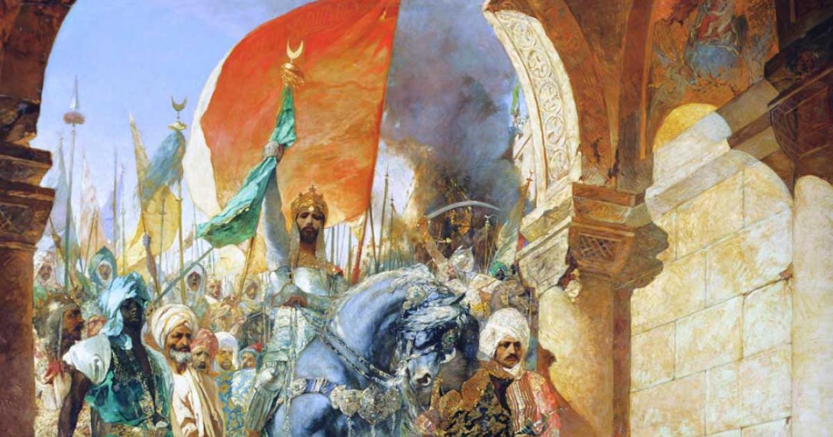 The entrance of Mehmed II into Constantinople in 1453 AD, by Benjamin-Constant. Source: Public domain