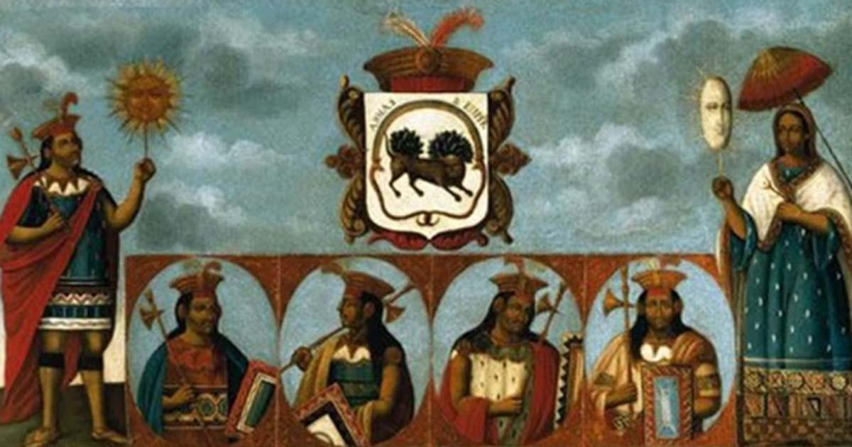 Genealogy of the Incas by Cuzco School. 18th or early 19th century.