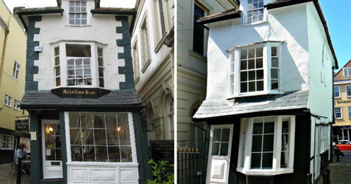 The Crooked House of Windsor. Left: From the Front. Right: From the Back