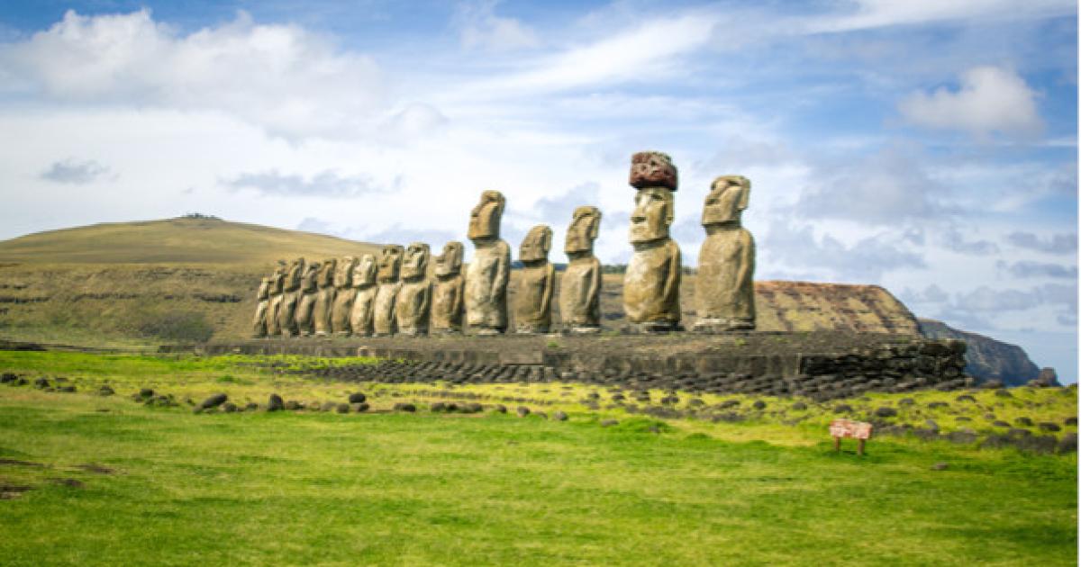 Moai Statues on Rapa Nui, Easter Island.