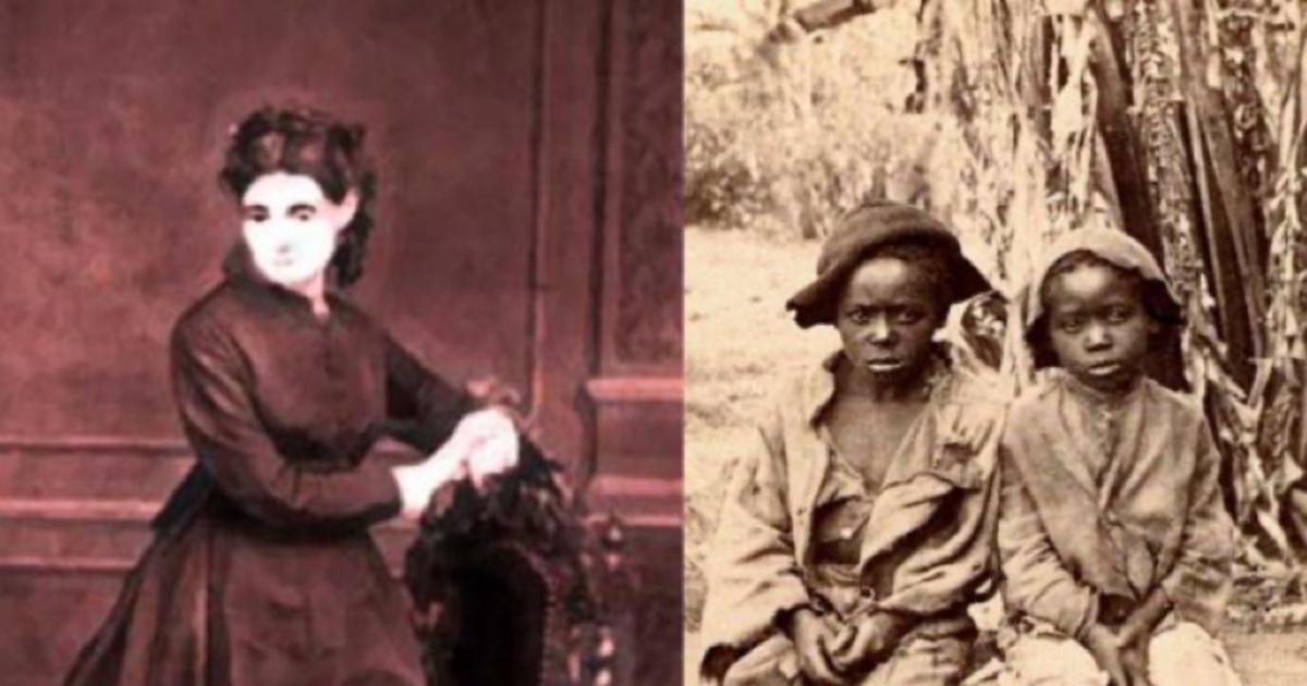 Delphine LaLaurie (Public Domain) and children of slaves in the American South. (Okinawa Soba (Rob)/CC BY NC SA 2.0)