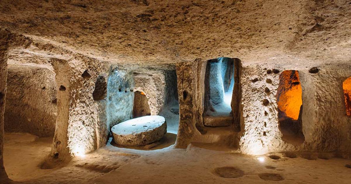 The underground city of Derinkuyu in Turkey. Source: ninelutsk / Adobe Stock