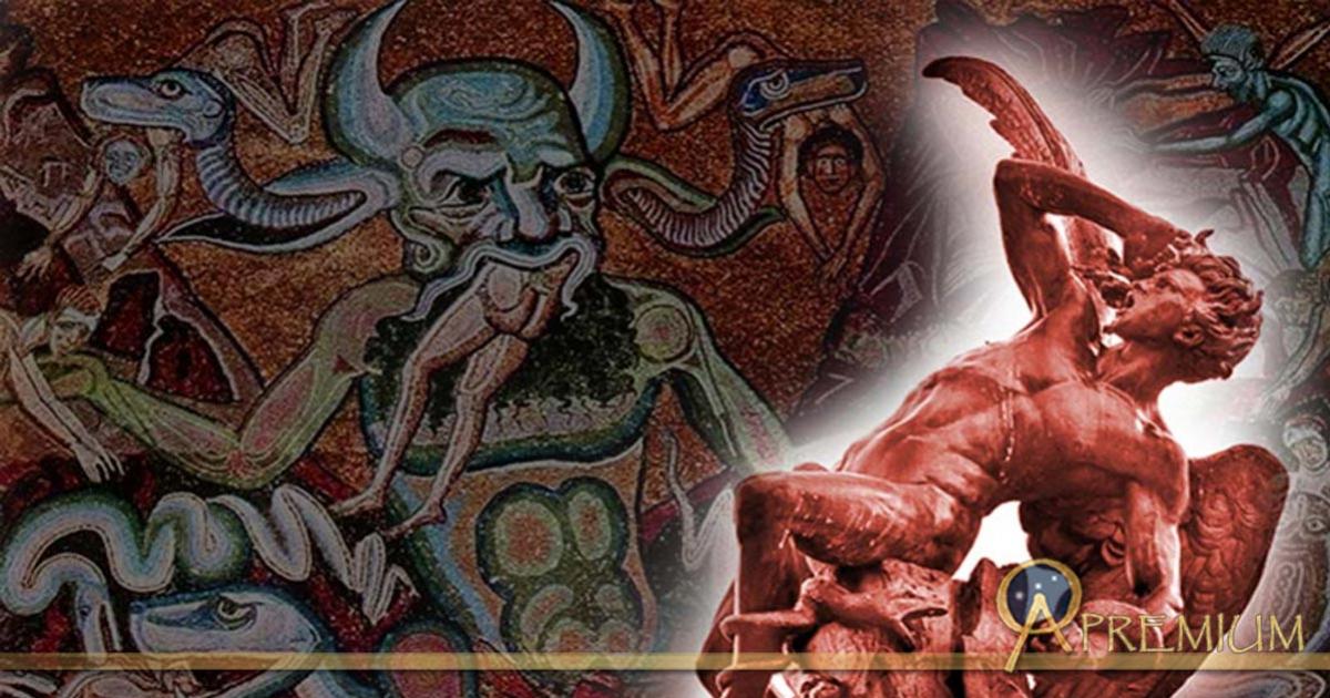 Deriv; Statue of the Fallen Angel and The Hell, Inferno Canto 34, circa 1301