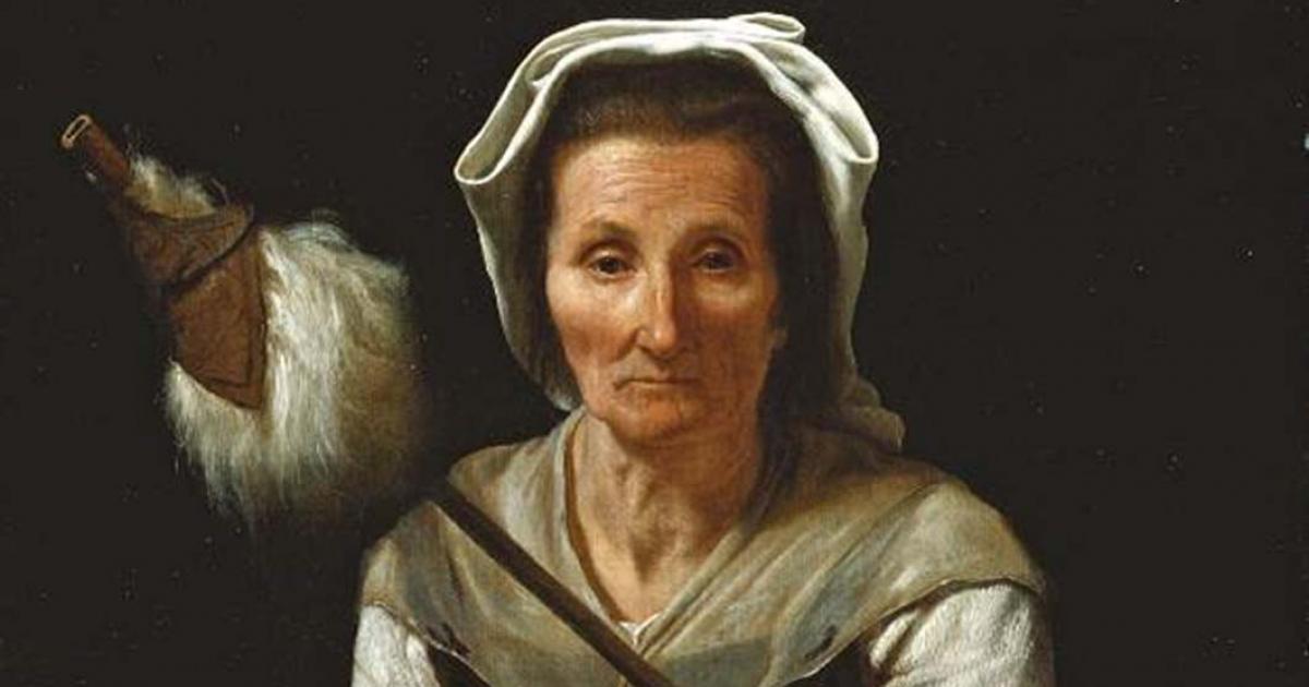 Detail of “An Old Woman Spinning” (1646-1648) by Michiel Sweerts. 
