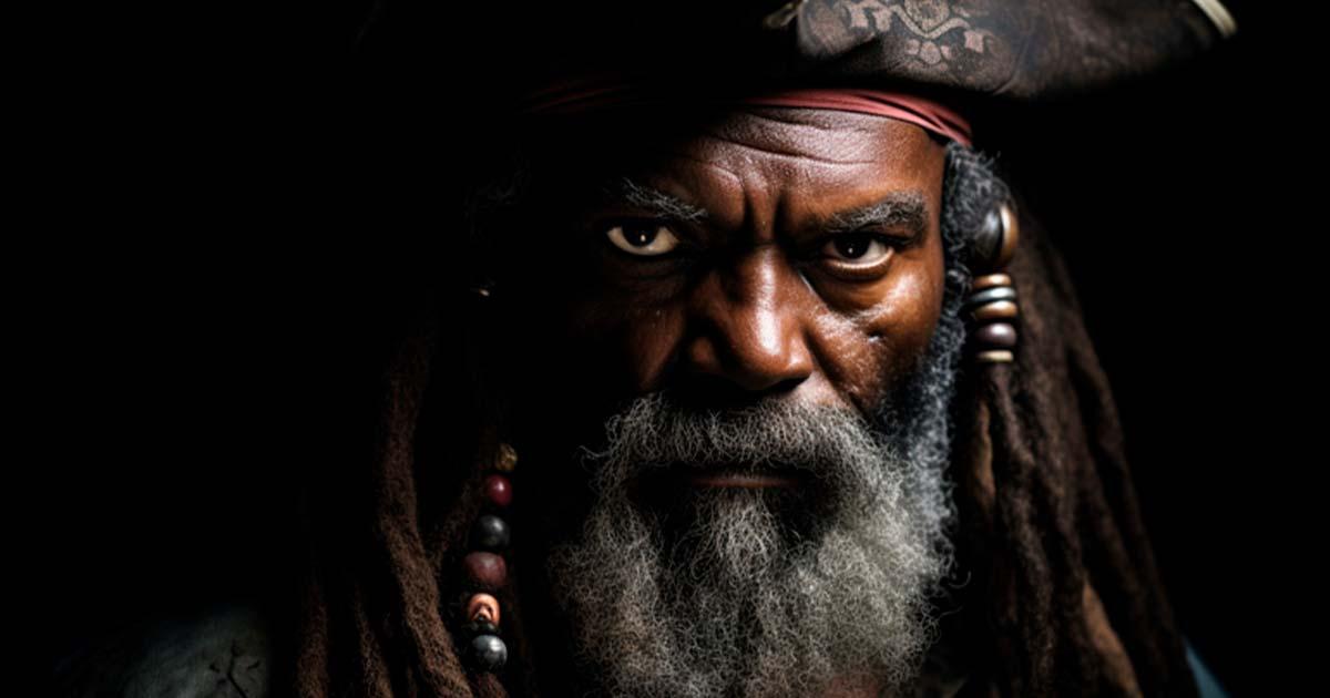 AI illustration of a black pirate of the Caribbean. Source: frimufilms/Adobe Stock