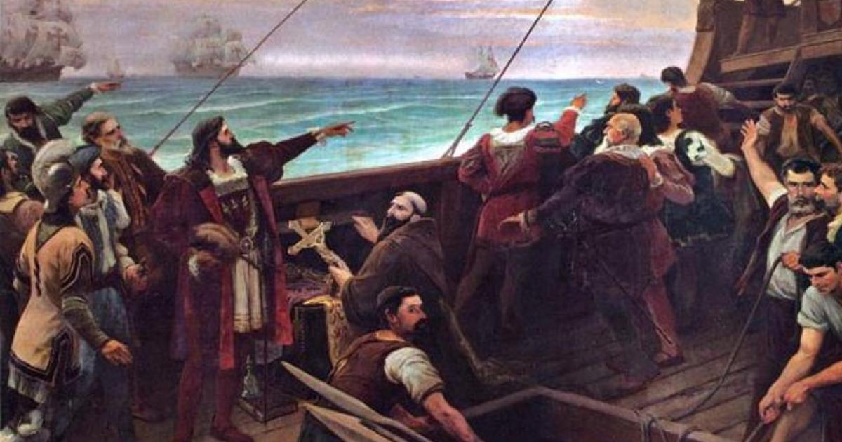Discovery of Brazil. Pedro Alvares Cabral sees the land that would later be known as Brazil for the first time