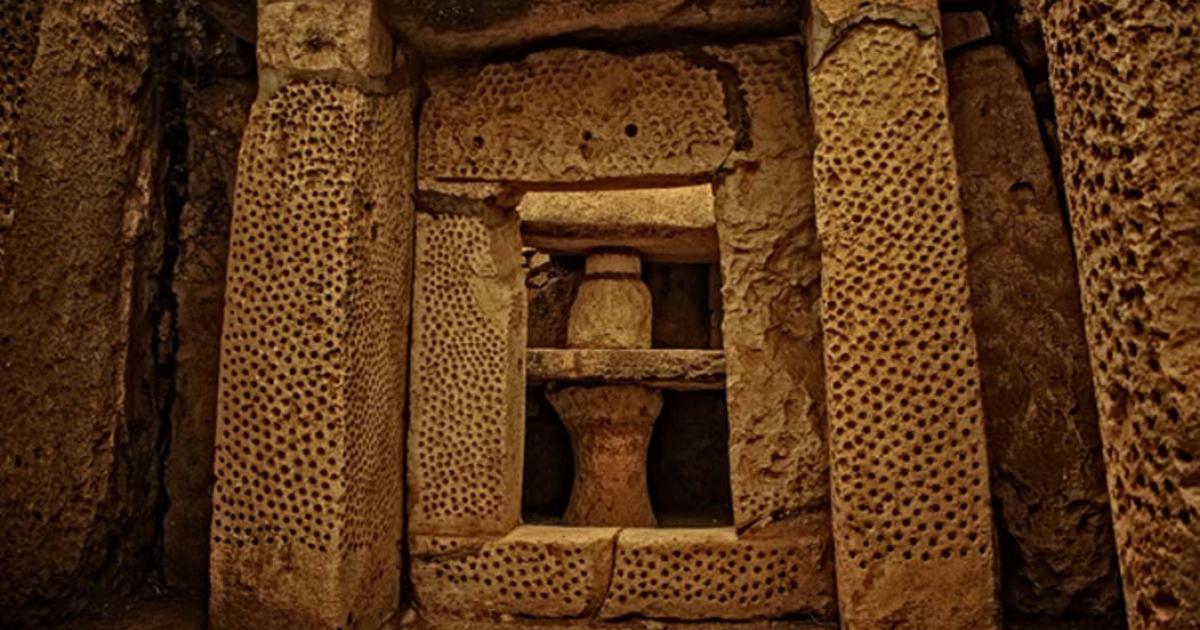 A megalithic temple in Malta - evidence for early human presence in Malta. 