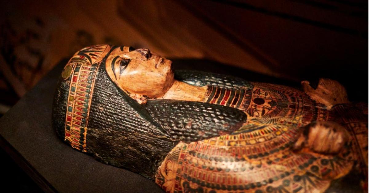 Sarcophagus of Nesyamun, source of the Mummy’s voice      Source: © Leeds Museums and Galleries