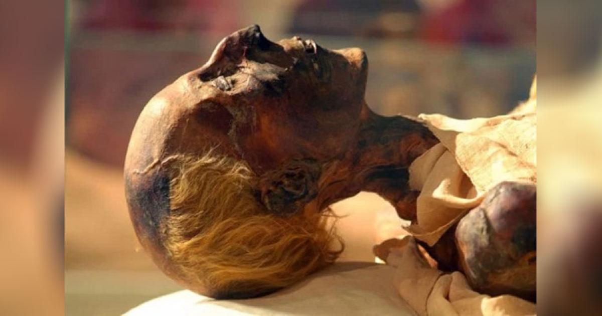 The mummified body of Egyptian Pharaoh Ramses the Great.