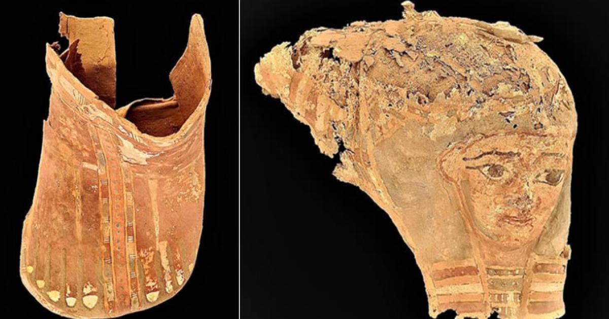 Elaborate artifacts were found in the Roman-Greco tombs unearthed in the Aswan region, Egypt.	Source: Ministry of Tourism and Antiquities of Egypt