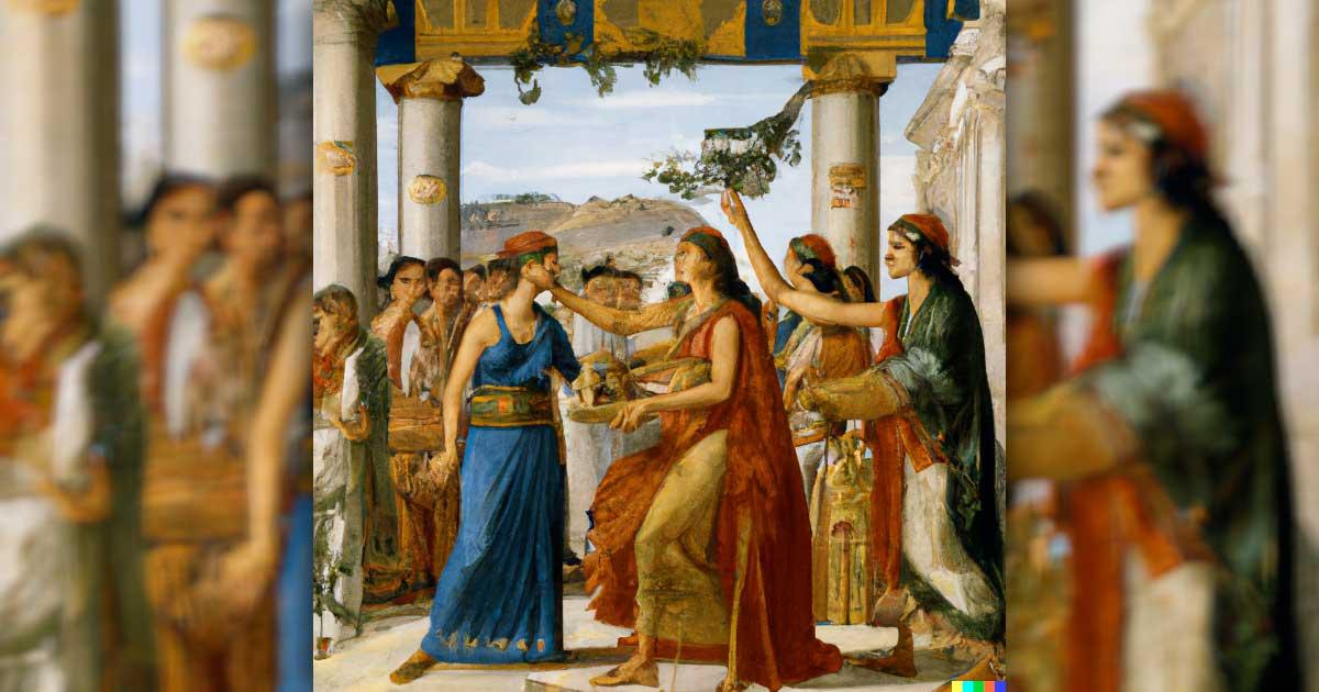 The Eleusinian Mysteries. Source: AI Generated