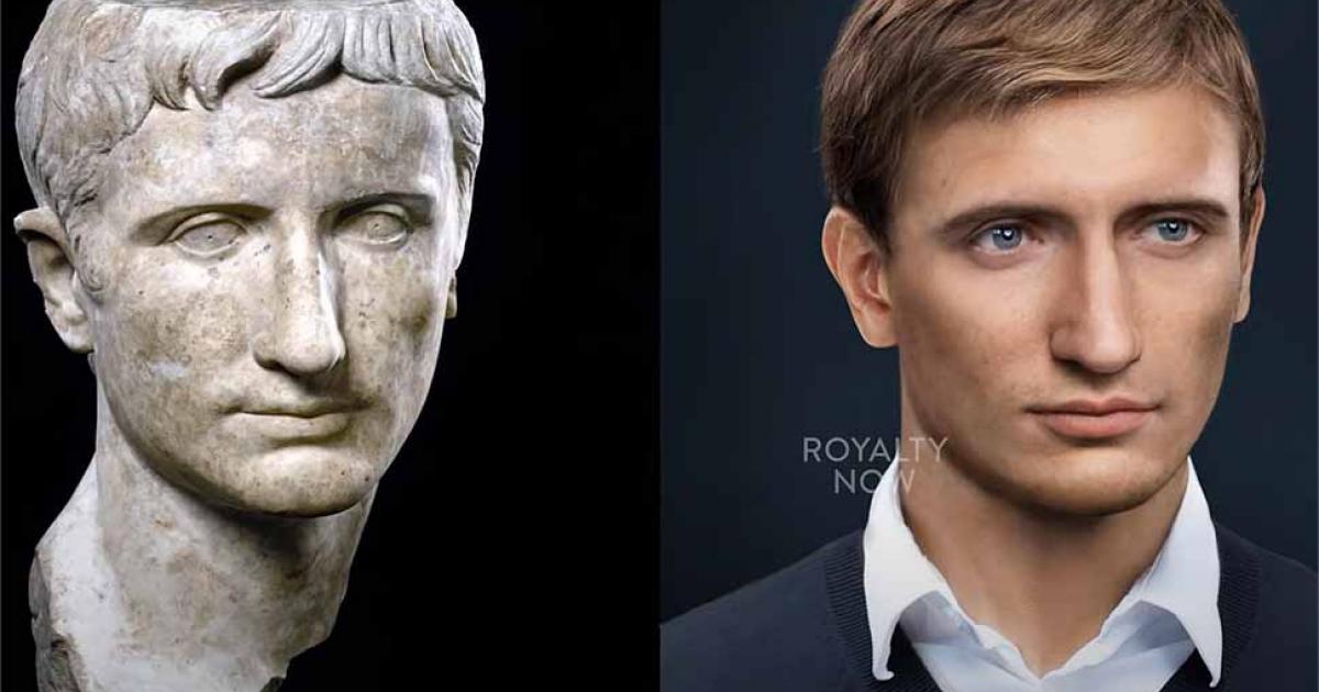 Reconstruction of Roman Emperor Augustus. Source: YouTube Screenshot / Royalty Now Studios.