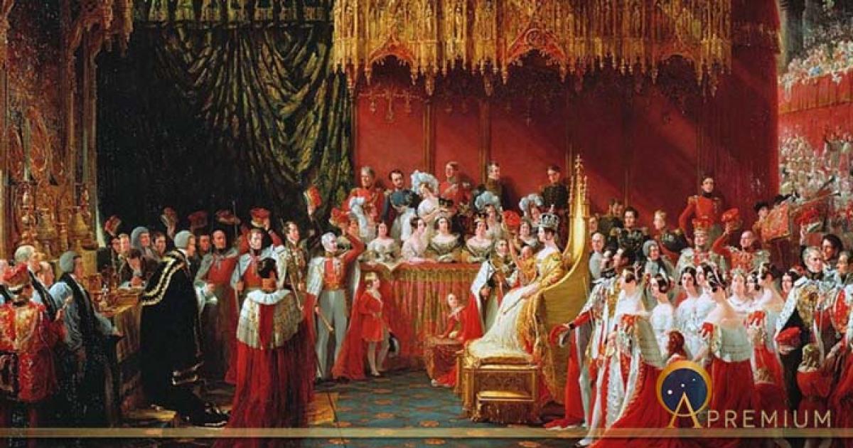 Coronation of Queen Victoria 28 June 1838 by Sir George Hayter (Public Domain)