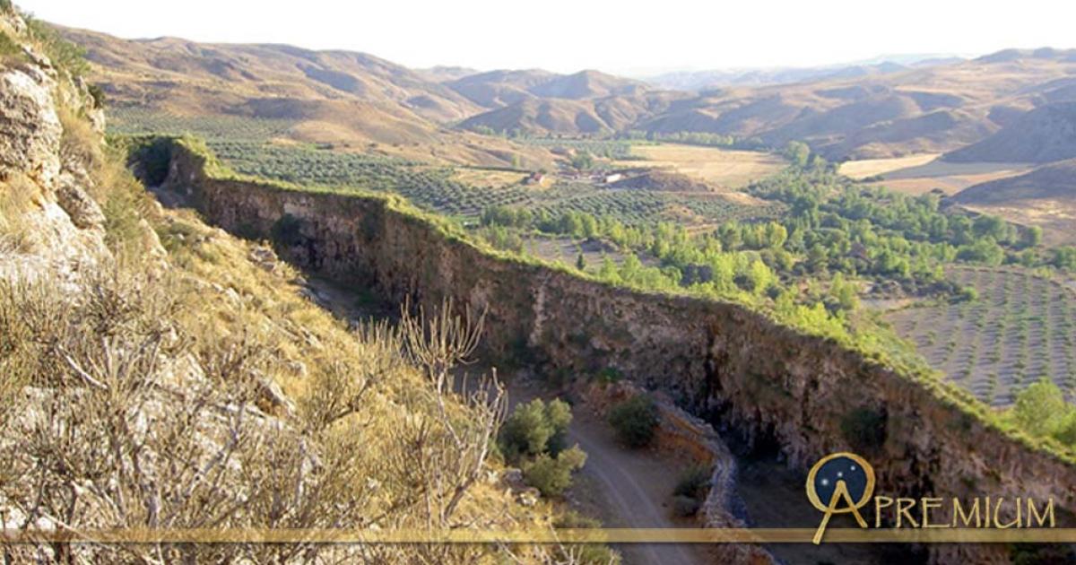 An aerial view of the aqueduct. 
