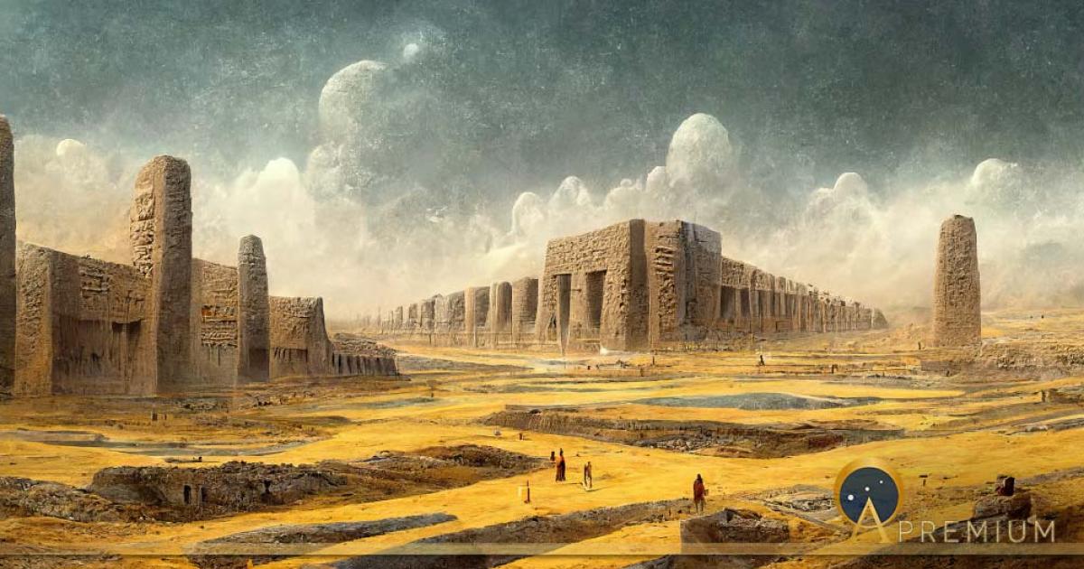 AI Illustration of Eridu, close to the Persian Gulf near the mouth of the Euphrates River ( Rick/ Adobe Stock)