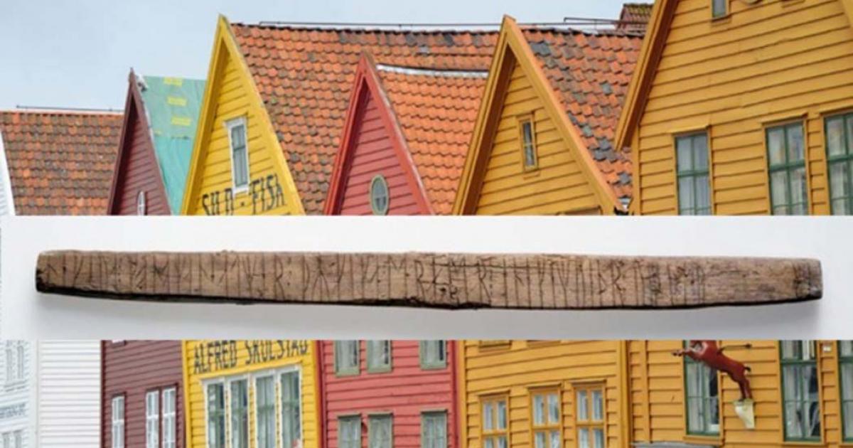 Runic inscription found in Bergen. 
