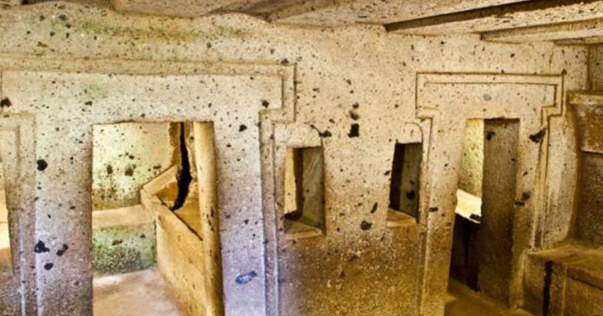 Underground Etruscan tomb at Cerverteri (representational image). 