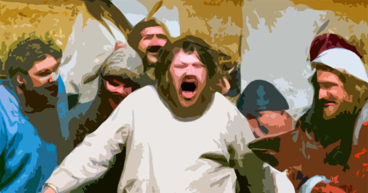 Medieval protesters. Source: AI generated