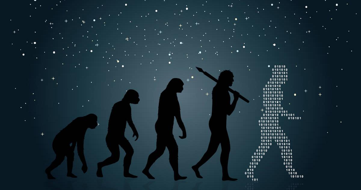 Evolution of man graphic.