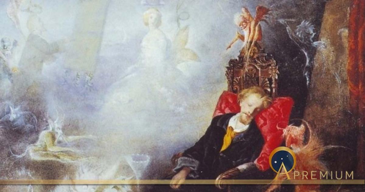 The artists dream by John Anster Fitzgerald  (1860) (Public Domain)